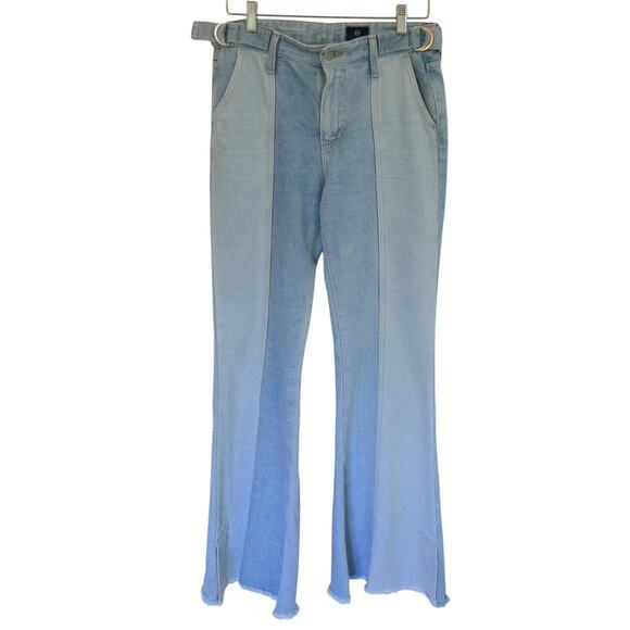 AG Iva Paneled Flare Rise Bell Denim w/ Raw Hem Size 28 - Picture 5 of 11
